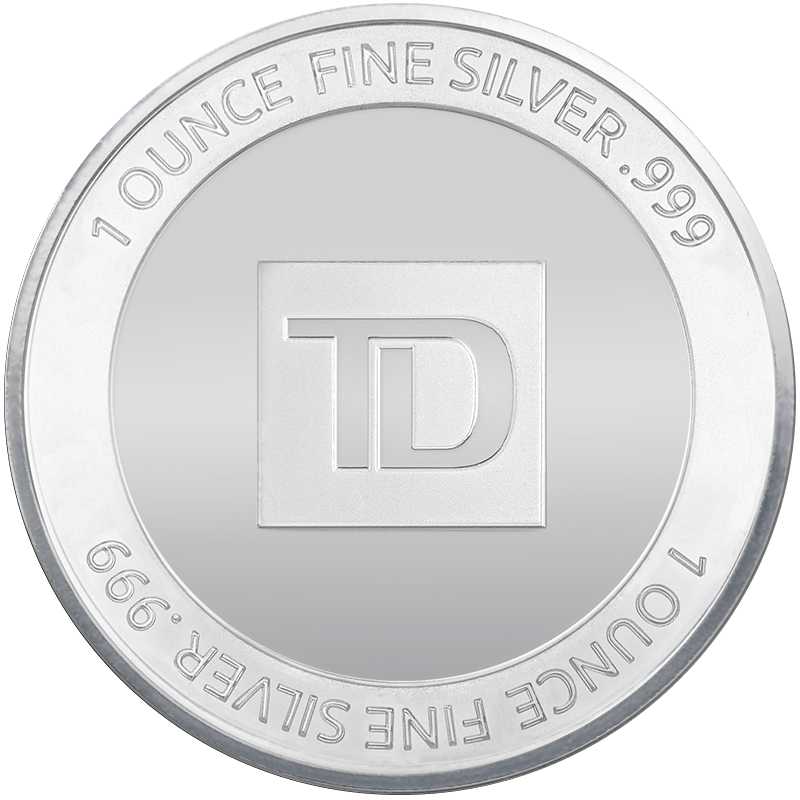 Image for 1 oz. TD Silver Round from TD Precious Metals